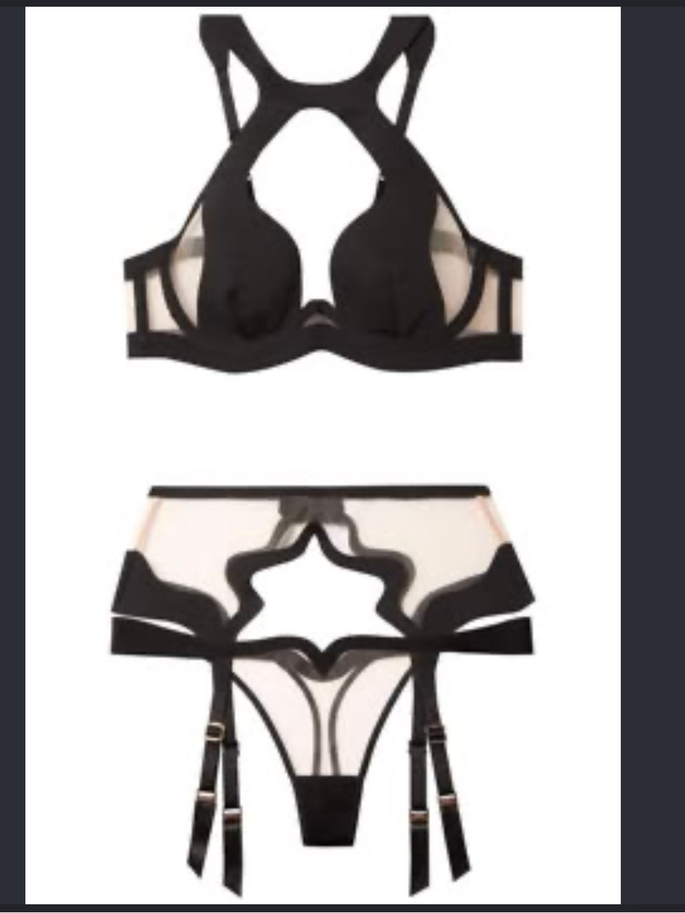 ✨Agent Provocateur Soni Mesh Wave Set ✨LIKE NEW ✨ - Picture 5 of 7